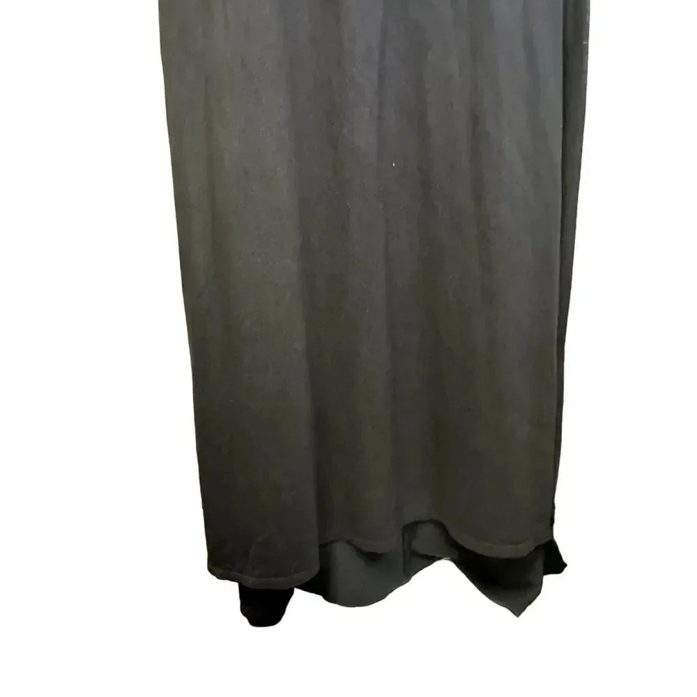 Go Couture Blouson Jersey Knit Navy Blue Maxi‎ Dress Women's L NWOT - Picture 9 of 10